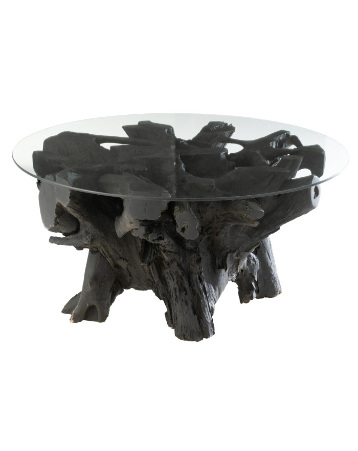 Mesa de centro madera Raíces en Negro ROOT