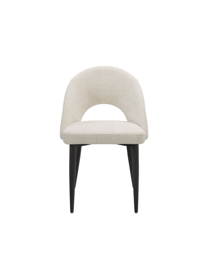 Silla tapizada beige GAEL