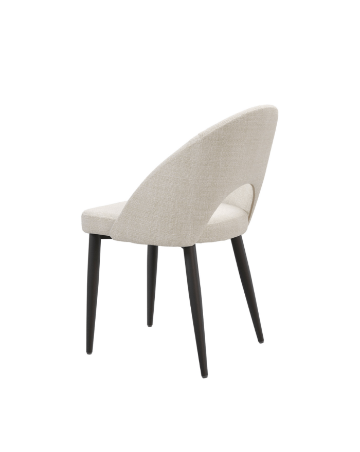 Silla tapizada beige GAEL