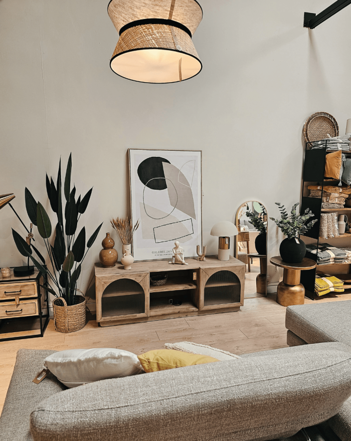Mueble TV madera natural KENIA