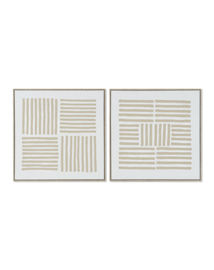 Cuadro lienzo LINEAS beige