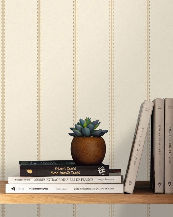 LINEA DE PUNTOS Beige Papel Pintado