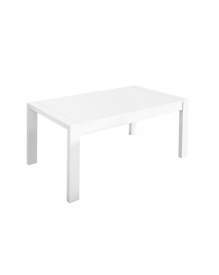 Mesa de comedor extensible de madera acabado blanco 140-200 CAPRI