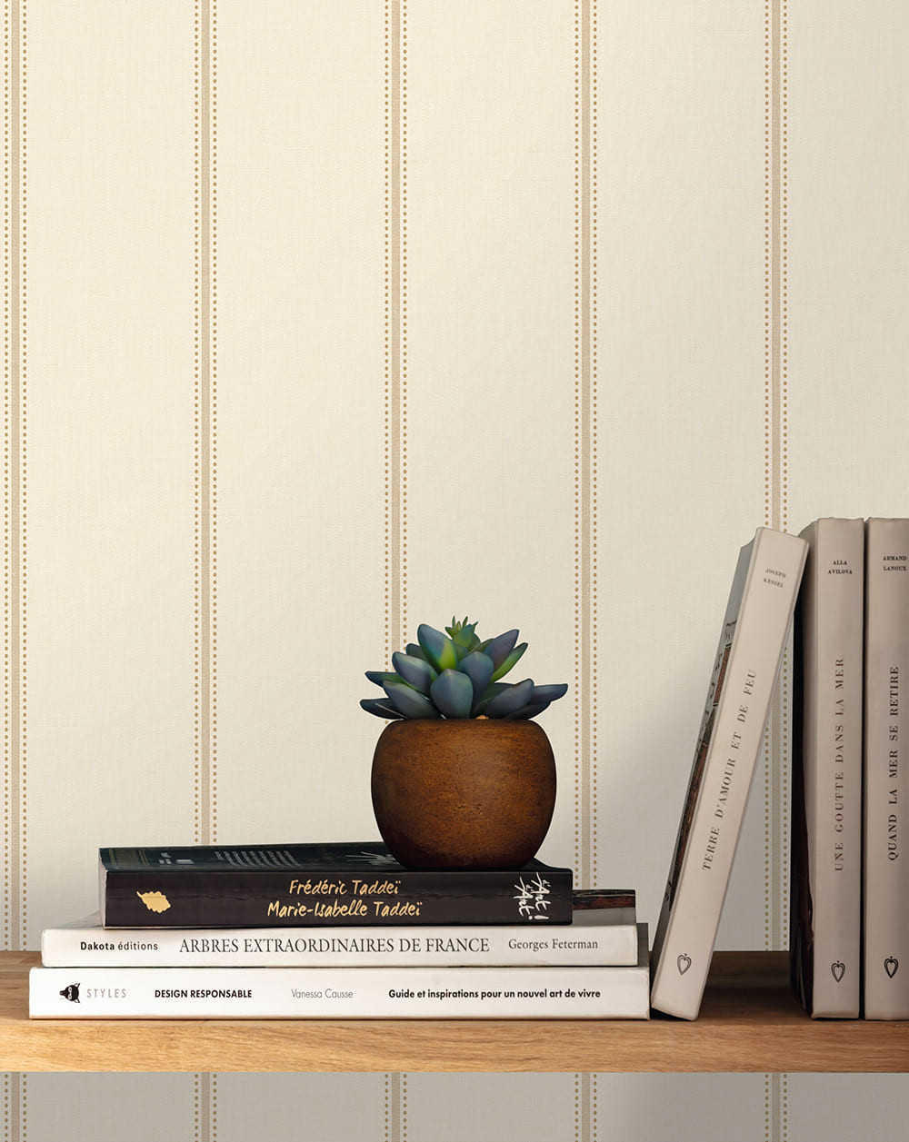 LINEA DE PUNTOS Beige Papel Pintado