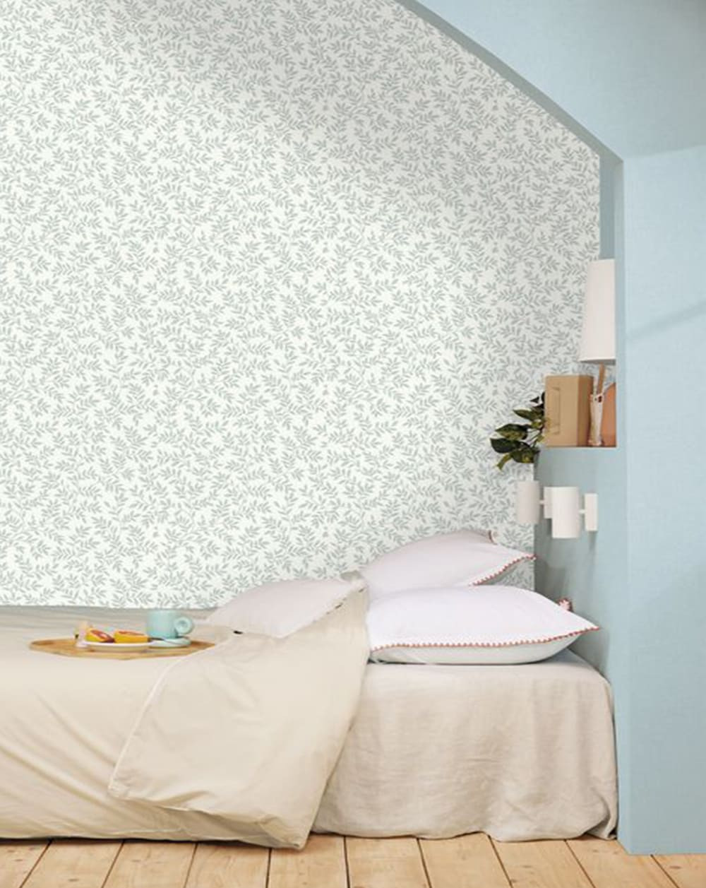 FLORIA Azul Papel Pintado