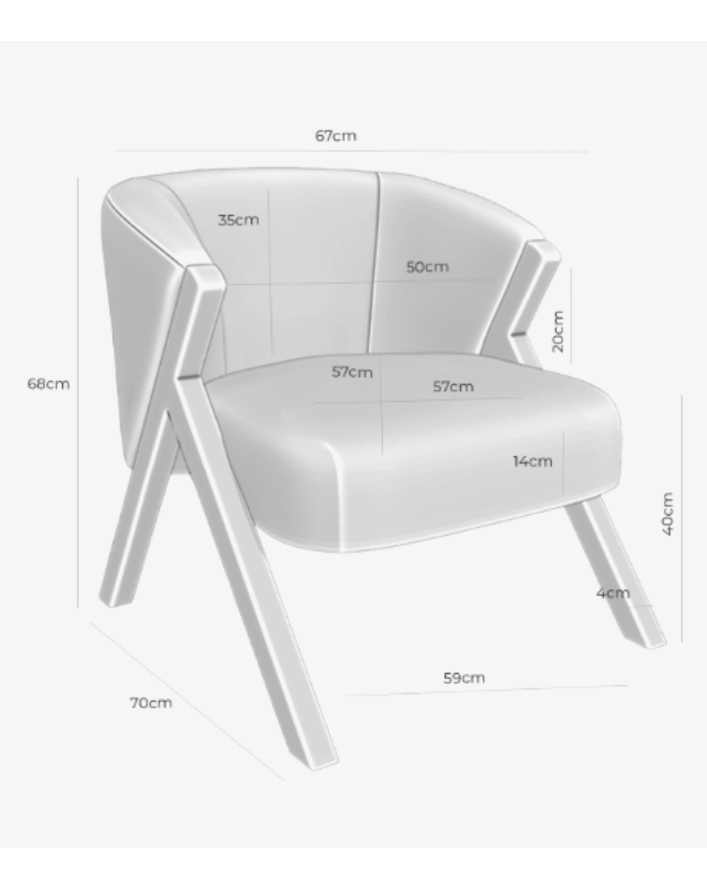 Butaca de diseño TIJERAS