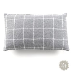 Cojín gris de cuadros 30×50 OTHI
