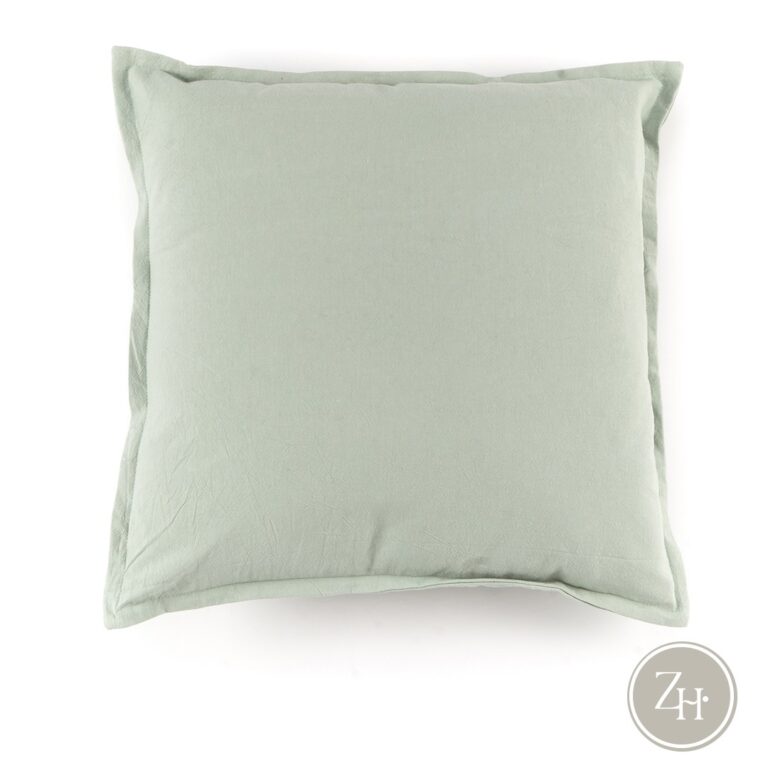 Cojín verde menta algodón SASSA