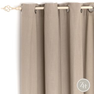 Cortina beige tostado algodón AGHATA