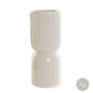 Jarrón beige cerámica SAND