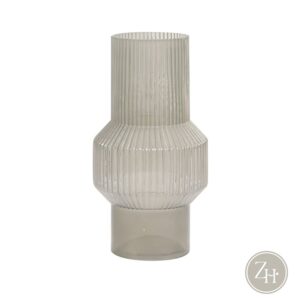 Jarrón gris cristal LEILA