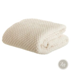 Manta crema microfibra ZOE