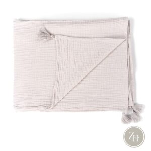 Manta plaid gris COTTON
