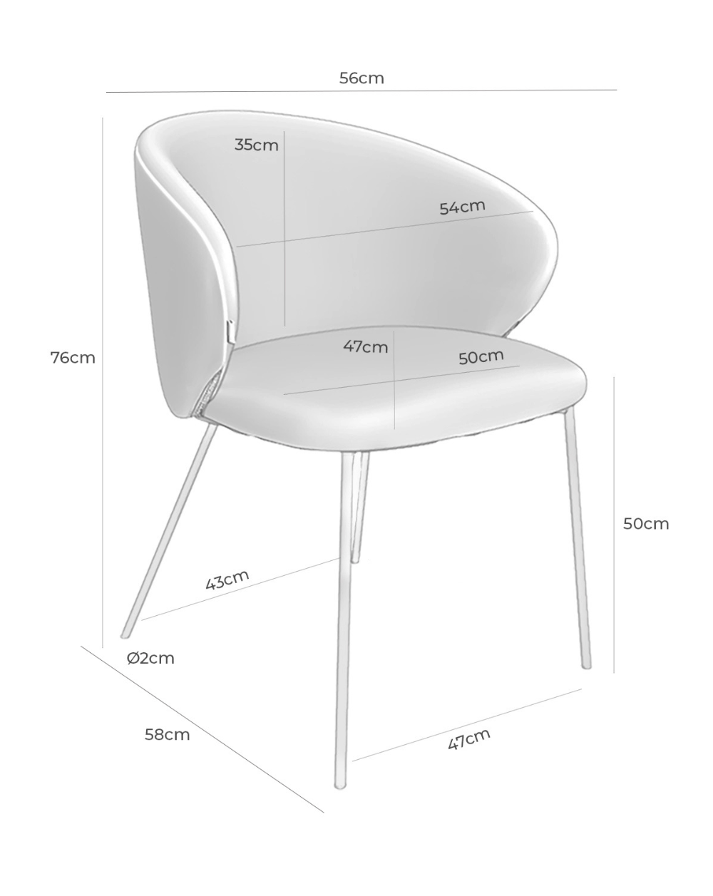 Silla tapizada beige VINTAGE